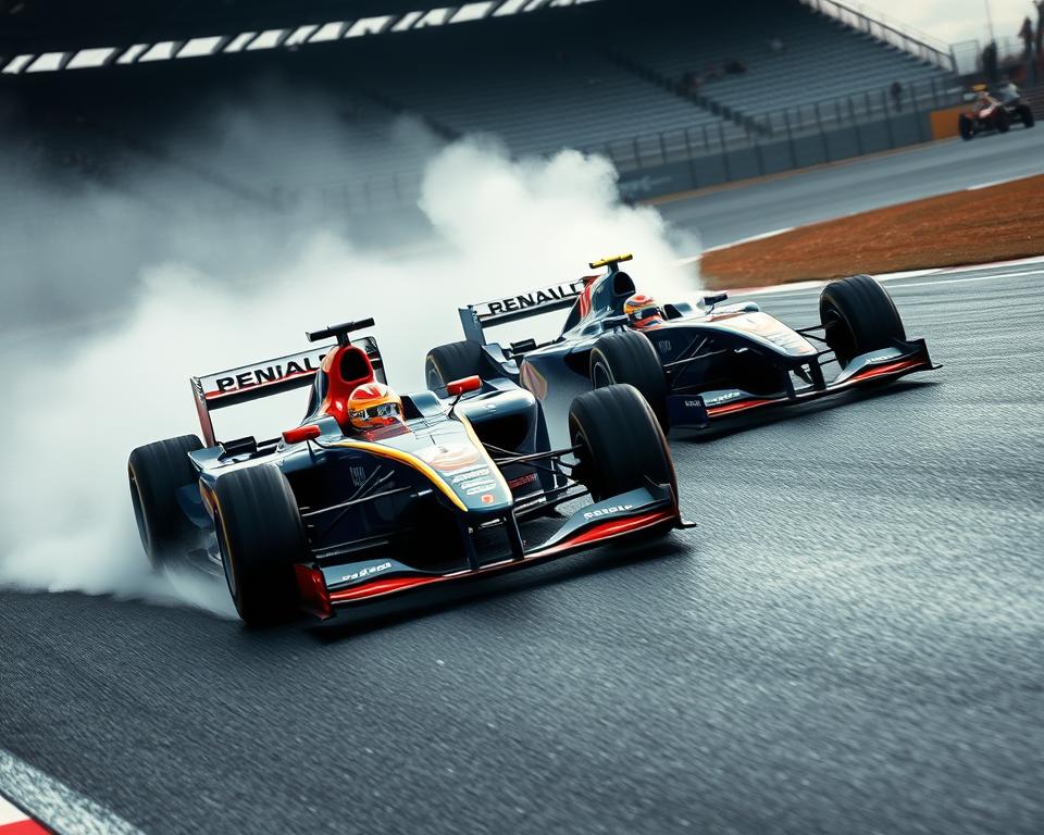 Fernando Alonso ultrapassando Michael Schumacher em Suzuka 2005 Fernando Alonso ultrapassando Michael Schumacher em Suzuka 2005