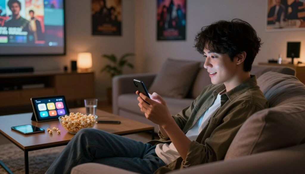 tendência de assistir filmes no celular